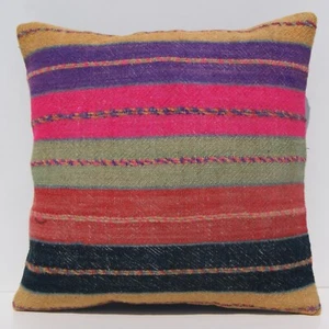 Copricuscino kilim 16"x16" copricuscino fatto a mano tappeto quadrato turco a... - Foto 1 di 3