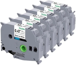 Tze TZ Tape 12mm 0.47 Laminated White Tape Compatible for Brother Label Maker... - Picture 1 of 8