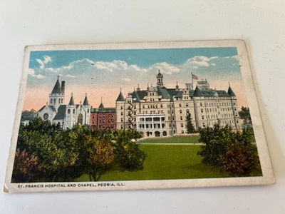 St Francis Hospital and Chapel Peoria Illinois IL Postcard - Image 1 of 2