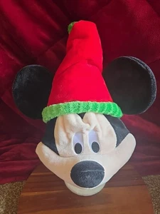 Disney Mickey Mouse Singing Animated Plush Santa Hat Christmas - Picture 1 of 6