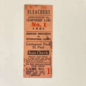 1931 Little World Series Game 1 Ticket, Rochester Red Wings vs St. Paul Saints - Picture 1 of 4