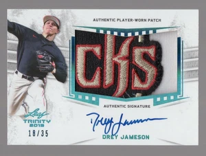 DREY JAMESON 2019 LEAF TRINITY RPA RC ON CARD AUTO/LOGO PATCH 18/35 DIAMONDBACKS - Picture 1 of 2