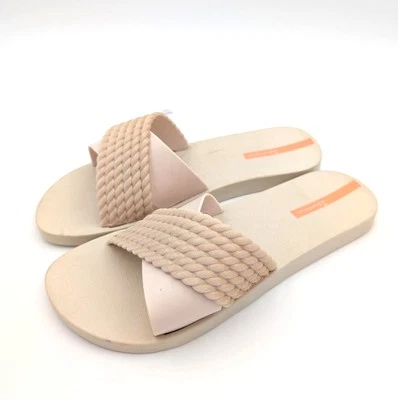 Ipanema Street II Crisscross Strap Slide Sandal Women's Beige Size US9 EU40 - Image 1 of 4