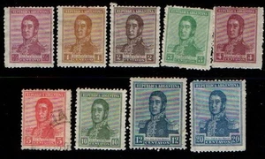 Argentina 1917 San Martin short set to 20c SG433-36, 454-58 Mint - Picture 1 of 1