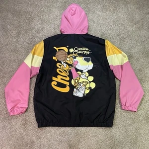 Cheetos Jacke Erwachsene L rosa orange 1/4 Zip Pullover Windbreaker Basketball Regen - Bild 1 von 24