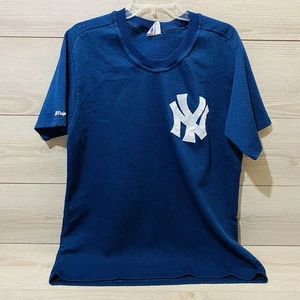 Camiseta de Colección Majestic NY Yankees XL Malla Práctica de Bateo Azul Marino MLB Hecha en EE. UU. - Imagen 1 de 9