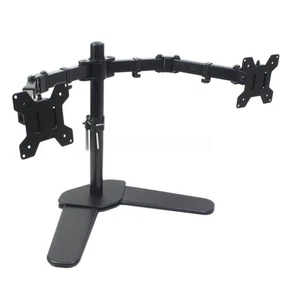 Dual Monitor Desk Mount Stand Vertical Bracket 13–27" Adjustable Tilt Swivel - Picture 1 of 4