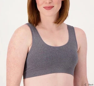 Anybody Intimates Scoop Neck Lounge Bra Heather Grey Large A557214 - Picture 1 of 1