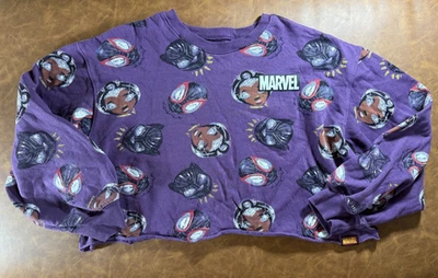 Moletom cropped gráfico feminino Marvel Black Panther x Nikkolas Smith tamanho 2XL - Imagem 1 de 4