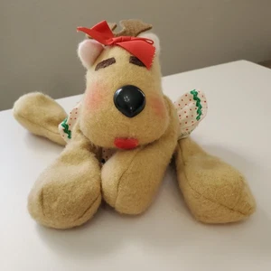 Hallmark Rhonda Rentier Plüsch 6 Zoll Stofftier beige gepunktet Rock Schleife Vintage 1984 - Bild 1 von 6