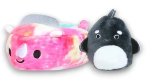 Squishville Squishmallows Orca & Vehicle Mini Soft Plush Cute Kids Toy 0+ Months - Picture 1 of 5