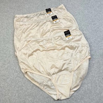 Lot of 3 Vanity Fair Perfectly Yours 15712 Nylon Briefs Womens Size 7 / L NEW - Image 1 of 4