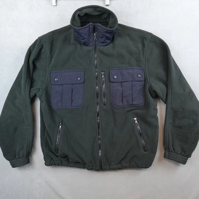 Cabelas Fleece Jacket Mens Medium Green Lined Full Zip Chest Pockets - Image 1 of 4