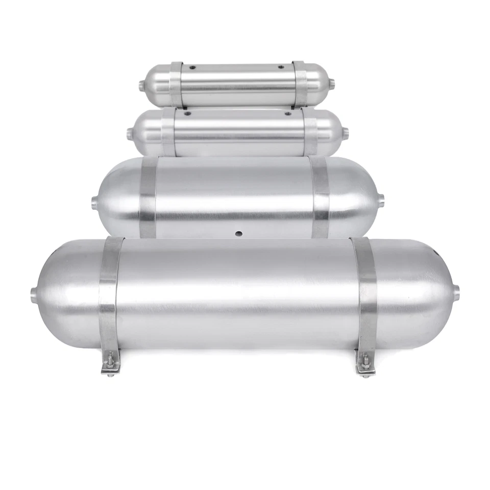 Aluminum Seamless Air Tank 4 Gallon/3 Gallon/1 Gallon/1.5 Gallon Polished 1/4NPT - Image 1 of 1