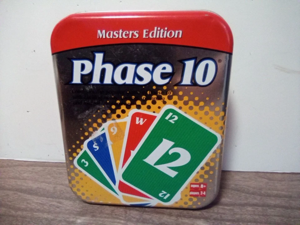 Phase 10 Masters Edition Card Game Tin Box Fundex 2003 - Image 1 of 1