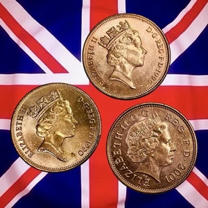 Lot of 3 Different Great Britain 2 Pence Coins - Elizabeth II - Combined Ship - Picture 1 of 2