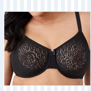 Sujetador con aros de encaje WACOAL HALO 65547 NEGRO TALLA 32DDD NUEVO CON ETIQUETAS - Imagen 1 de 5