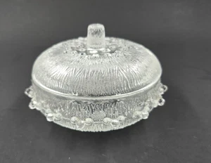 Italian Masserini Barocco Vintage Bobnail Bubble Glass Lidded Trinket Box Vanity - Picture 1 of 4