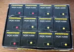 Pointfore squash balls (new) 8 x single yellow dot 4 x red dot - Picture 1 of 1