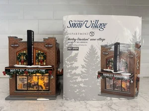 Dept 56 Harley-Davidson Snow Village. Santa. 4020216. With Adapter Tested 2011 - Picture 1 of 8
