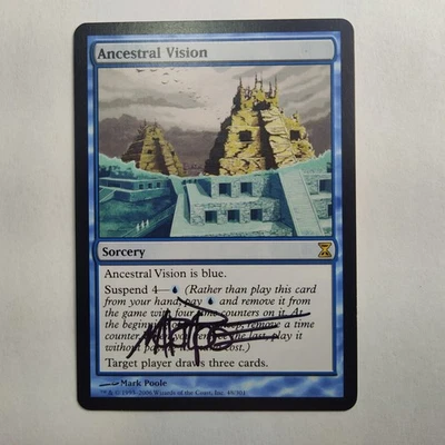 MTG Ancestral Vision Time Spiral - Signed by Artist Mark Poole - Image 1 of 2