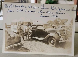 1936 TOM MIX Cowboy CIRCUS Photo Cowboy Ella Hank PHOTO Signed Inscribed to IONE - Picture 1 of 5