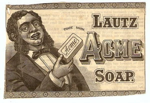 A3 Victorian Advertising LAUTZ ACME SOAP Man With Monocle COOL ART Package VTC - Picture 1 of 1