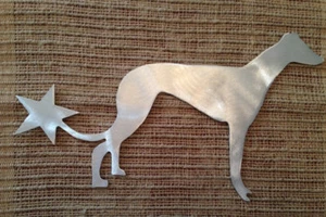 Levriero con Stella, Topper per Albero per Cani, Decorazione Corona, Vacanze - Foto 1 di 1