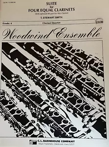 Suite For Four Equal Clarinets, T. Stewart Smith, Clarinet Quartet - Picture 1 of 2
