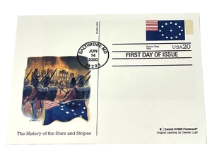 'Stars and Stripes' Easton Flag 1814, 20 Cent First day Post Card(#61) - Picture 1 of 2