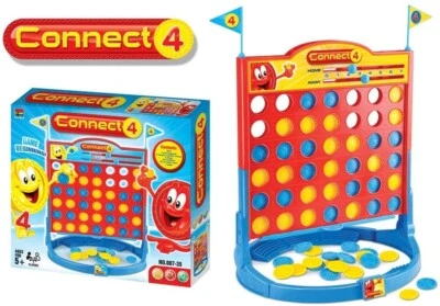 Connect Four In A Row 4 In A Line Board Game Kids Children Educational Toy NEW - Image 1 of 4