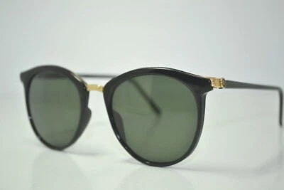Vintage Anne Klein For Riviera Womens Sunglasses Black Green Horned Sunglasses - Image 1 of 4