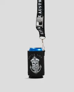 SALTY LIFE Australia Insulated Stubby Holder  with Bottle Opener and Lanyard - Picture 1 of 3