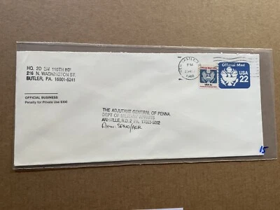 US 1988 Uprated Official Stationery (15) #UO74+O128 +Machine CXL +26C Rate - Image 1 of 3