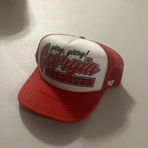 Georgia Bulldogs ‘47 Brand Trucker Red Rope Foam Snapback Glory Hat - Picture 1 of 5
