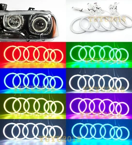 RGB 6 LED halo ring for Dodge Charger 11-14 headlight fog light angel eye DRL - Picture 1 of 11