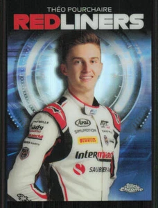 2021 Topps Chrome Formula 1 Red Liners #RL13 Theo Pourchaire - Picture 1 of 2