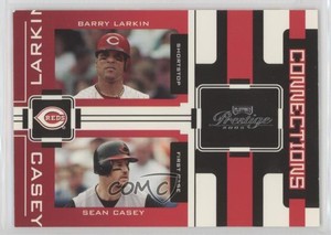 2005 Playoff Prestige Connections Barry Larkin Sean Casey #C-11 HOF