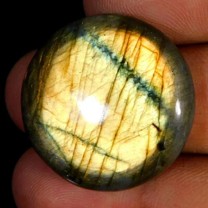 Venta al por mayor 44,05 quilates. Piedra preciosa de cabujón redondo de labradorita fuego milagroso natural - Imagen 1 de 3