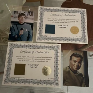 STAR TREK TOS COMMAND & SCIENCE OFFICER ORIGINAL TUNIC FABRIC SWATCHES  L1534iii - Picture 1 of 2