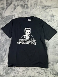 Vintage Christopher Walken T-Shirt Jerzees XL Black Funny Meme Parody Retro - Picture 1 of 6