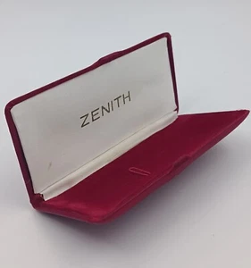 ZENITH Scatola Vintage per orologio in seta  rossa, custodia,cofanetto,rarissima - Bild 1 von 12