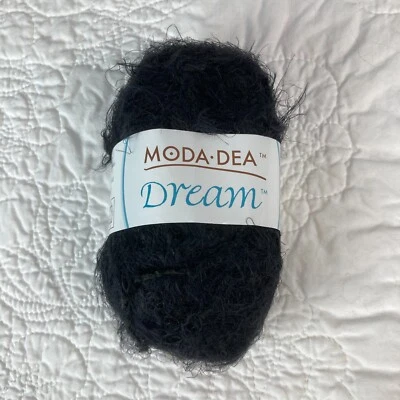 Moda Dea Dream "Black" Discontinued & HTF Yarn -- 1 Skein - Image 1 of 4