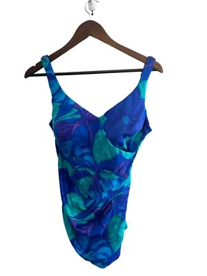 Sutiã vintage perfeito ajuste por Roxanne bala maiô forrado azul tamanho 16/38 B - Imagem 1 de 2