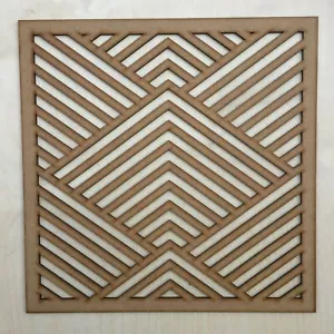Heizkörperschrank Dekorativ Abschirmung Quadratisch Heizkörpergitter MDF 3 mm und 6 mm P62 - Bild 1 von 1