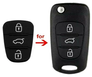 For Hyundai Key Fob 3 Button Rubber Pad Insert Repair To i10 i20 i30 ix35 Remote - Picture 1 of 5