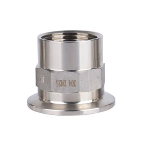 304 Stainless Steel Sanitary Female Thread Hex Ferrule Pipe Fitting Tri Clamp - Bild 1 von 3