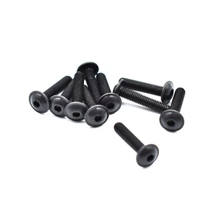 Eurorack Schienenschrauben M5x25mm, mit Flansch, Knopfkopf, Imbus, Stahl, schwarz... - Bild 1 von 5