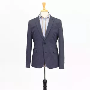 J. Ferrar 38R Navy Sport Coat Blazer Jacket HT 2B Polyester - Picture 1 of 11