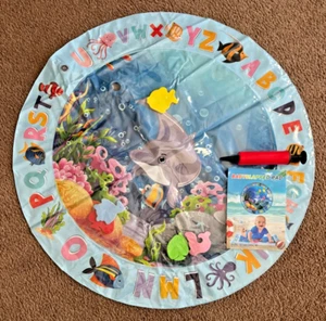 TUMMY TIME Water Mat Inflatable Baby Water Play Mat Round - Picture 1 of 3